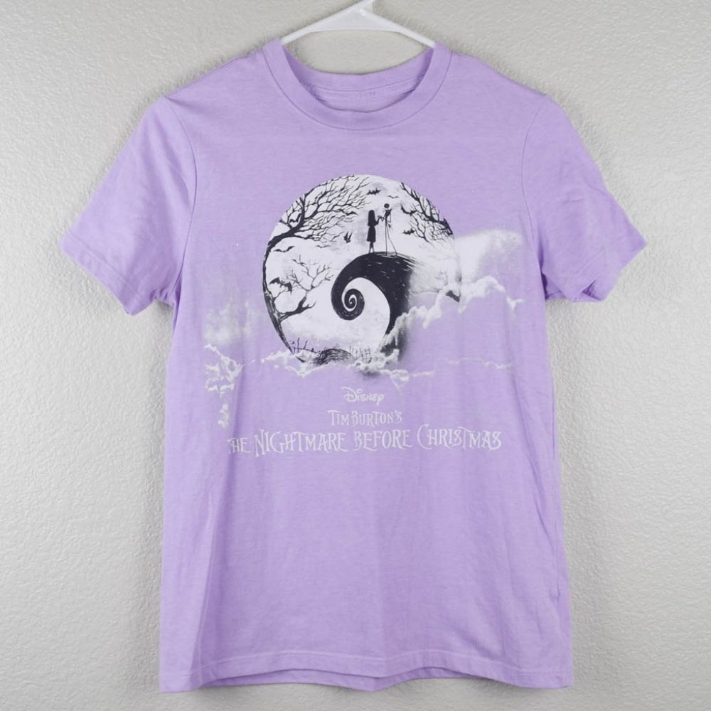Disney The Nightmare Before Christmas Womens M Purple T-Shirt Tee Short Sleeve